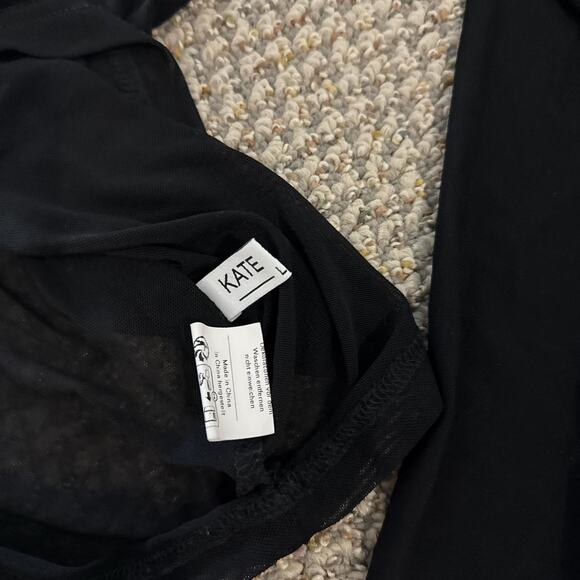 Cute black mesh long sleeve top - Picture 5 of 6